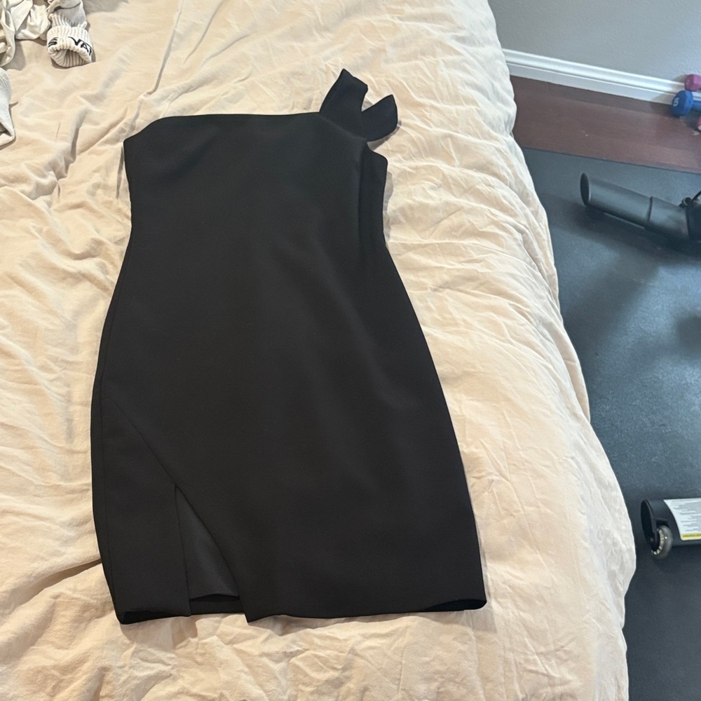 Likely Black One-Shoulder Dress